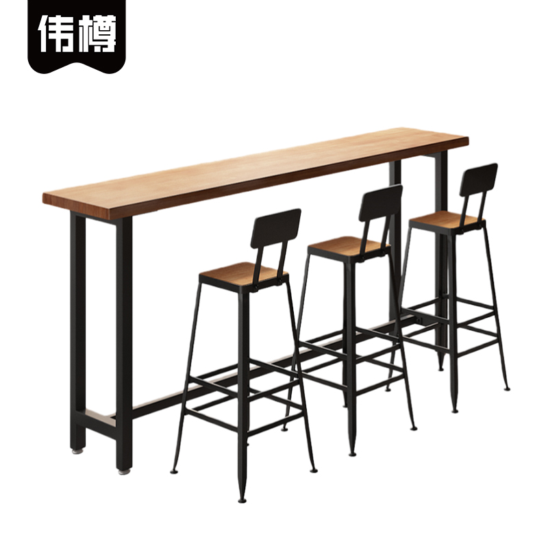 伟樽吧台桌180*40*105cm+椅子*3套