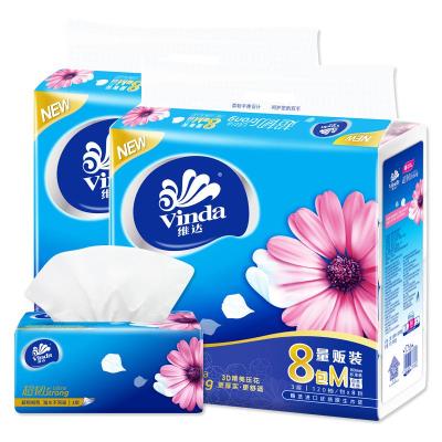 维达（Vinda）抽纸超市M号加大装16包120抽3层2889超韧擦手软抽取式餐巾纸