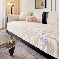 夏季冰感冰丝沙发垫子凉席坐垫卡通可爱风夏天防滑沙发套罩盖布巾