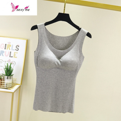 莫代尔带胸垫无痕背心吊带女薄款内搭打底内衣女上衣2020夏季新款FISHBASKET