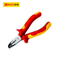 波斯(BOSI)VDE绝缘耐压弯嘴钳(6"/160mm)把