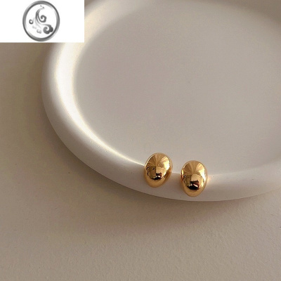 JiMiSUGAR 冷淡极简小金豆耳钉通勤高级感小众设计耳环女2022年新款潮