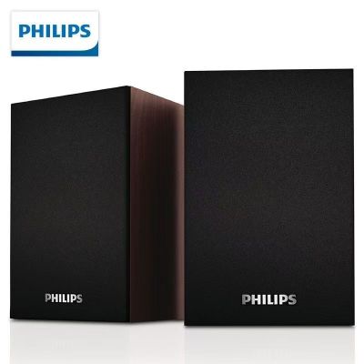 飞利浦(PHILIPS)电脑音响台式机家用木质迷你小音箱 SPA20 ( 褐色)