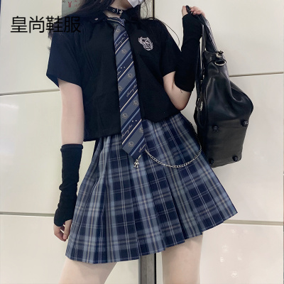 新品直营-jk制服裙套装格裙制服百褶裙短裙a字裙格子半身裙女