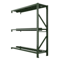 正斌消防铁锹镐农具摆放架安保装备器材存放架绿色盾牌货架双层盾牌重型-副架