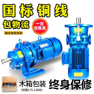 BONJEAN行星摆线针轮减速机带电机立式BWD小型卧式减速器摆针式国标铜芯