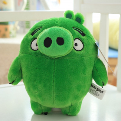 2020热卖新年愤怒的小鸟2电影同款公仔毛绒玩具玩偶娃娃搞怪儿童绿猪12寸约32厘米