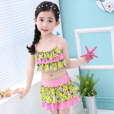 女童泳衣女分体中大童宝宝洋气可爱小公主裙式泳装女孩儿童游泳衣苏宁放心购定制产品