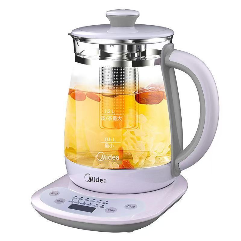 美的 煮茶壶GE1510 家用大容量多功能花茶壶办公室全自动养身茶壶/淡紫色(台)