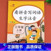 看拼音写词语 三年级上 [正版]三年级上册看拼音写词语生字注音人教版每日一练 小学3年级上册同步组词造句专项训练仿句词语