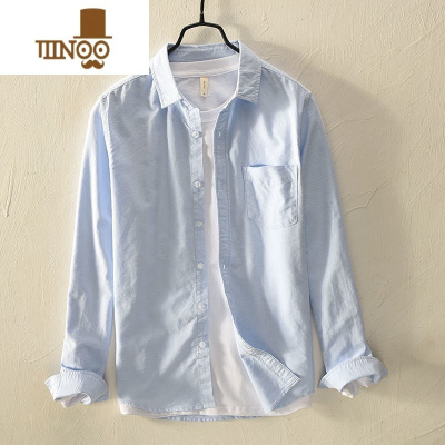 YANXU新款韩版潮流男士休闲长袖衬衫潮牌工装衬衣外套男