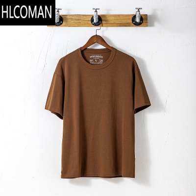 HLCOMAN上弹工装 t恤男300克cleanfit短袖美式VINTAGE基础款半袖