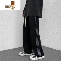 YANXU阔腿裤男裤子青少年运动裤薄款宽松直筒裤春季卫裤男士休闲裤