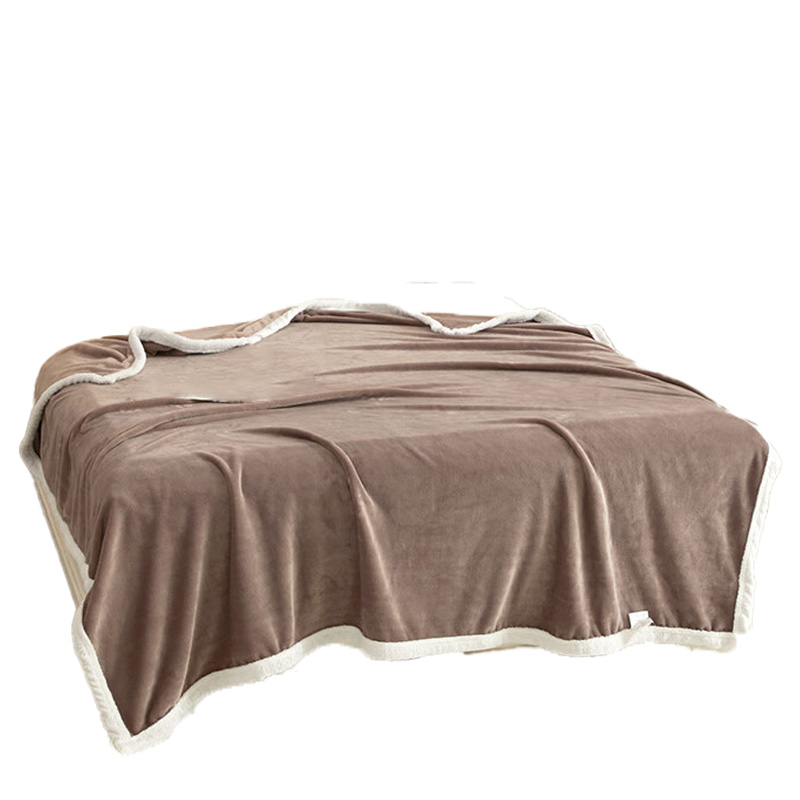 天琴毛毯180*200cm柔软舒适贴身亲肤星辰咖绒TQ-B089