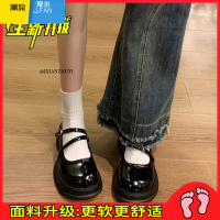 聚范jk百搭棕色圆头厚底小皮鞋女2024新款春季复古英伦风日系玛丽珍单