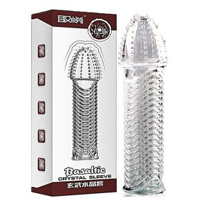 取悦玄武水晶狼牙套大颗粒带软刺男士穿戴式空心仿真假阳阴茎套加粗加长套男用增大器具男女共用夫妻性生活情趣玩具成人男性用品