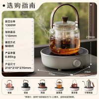 小熊(Bear)电陶炉 迷你煮茶炉 红茶老白茶普洱养生茶炉小型家用加热多功能轻音烹煮围炉煮