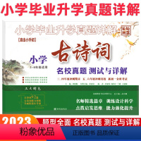 [古诗词]名校真题测试与详解 小学升初中 [正版]百校联盟小学古诗词名校真题测试与详解 3-6年级适用 小学毕业升学真
