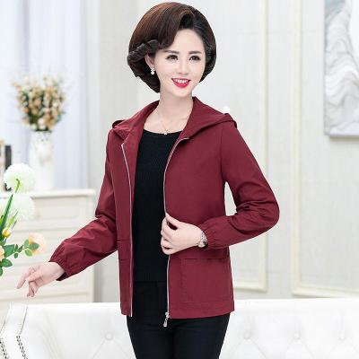 情娇婷(QINGJIAOTING)秋季外套中年妈妈2021新款夹克40岁50中老年女装春秋薄款气质上衣