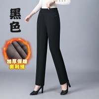 恒源祥彩羊中老年女裤秋冬新款松紧腰休闲妈妈裤子加绒加厚直筒裤