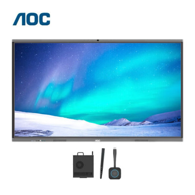 AOC 98T14MC+智能笔+投屏器+OPS 会议平板98英寸4K智能会议平板触屏视频会议一体机内置摄像头麦克风