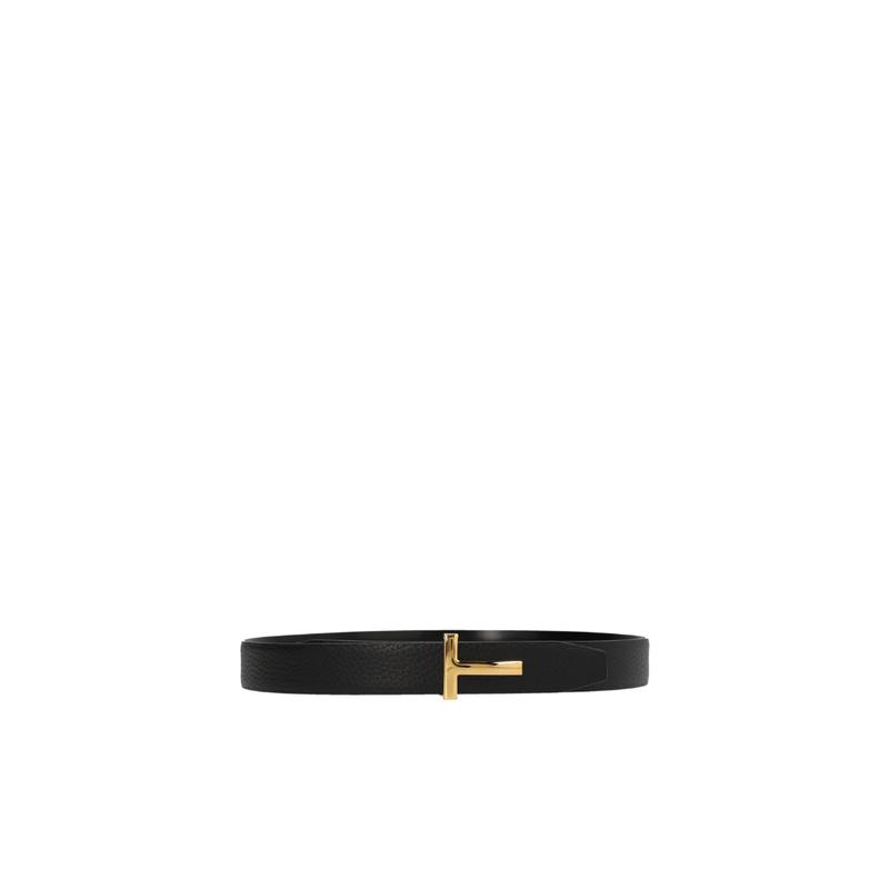汤姆福特(Tom Ford)女士双面设计徽标腰带小牛皮时尚百搭潮流配饰