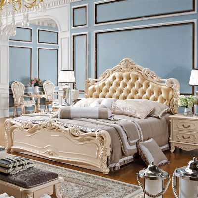 欧式床公主田园韩式15米美式法式18储物双人实木床婚床皮床大床