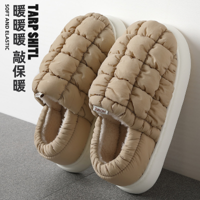 清仓高帮棉拖鞋男女款2025新款冬季外穿防滑加厚增高毛绒保暖棉鞋冬天