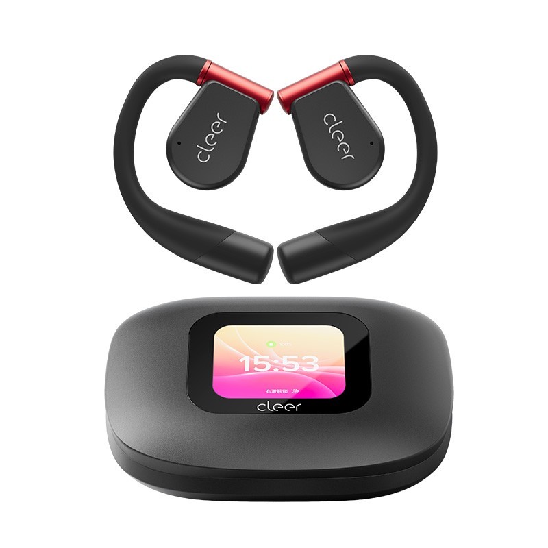 cleer2024[郎朗推荐]ARC3暗夜红不入耳开放式杜比声空间音频AI智能无线蓝牙耳机 运动版