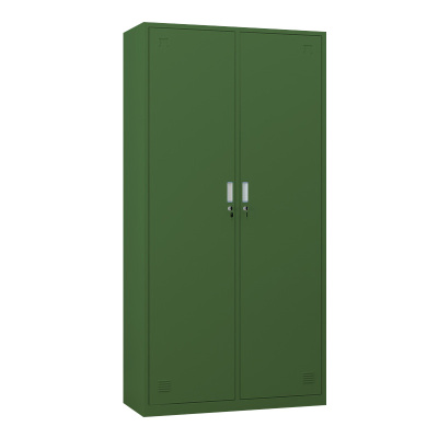 铭威盾铁皮更衣柜宿舍储物柜钢制内务柜制式绿皮衣帽柜子绿色2门更衣