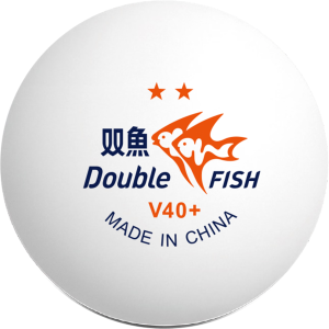 双鱼(DOUBLE FISH)乒乓球 V40+二星球白色 10只/盒 三盒装