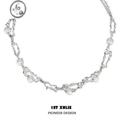 JiMi白日梦/1STXULIE原创项链小众设计白玛瑙宝石锁骨链女冷淡风高级