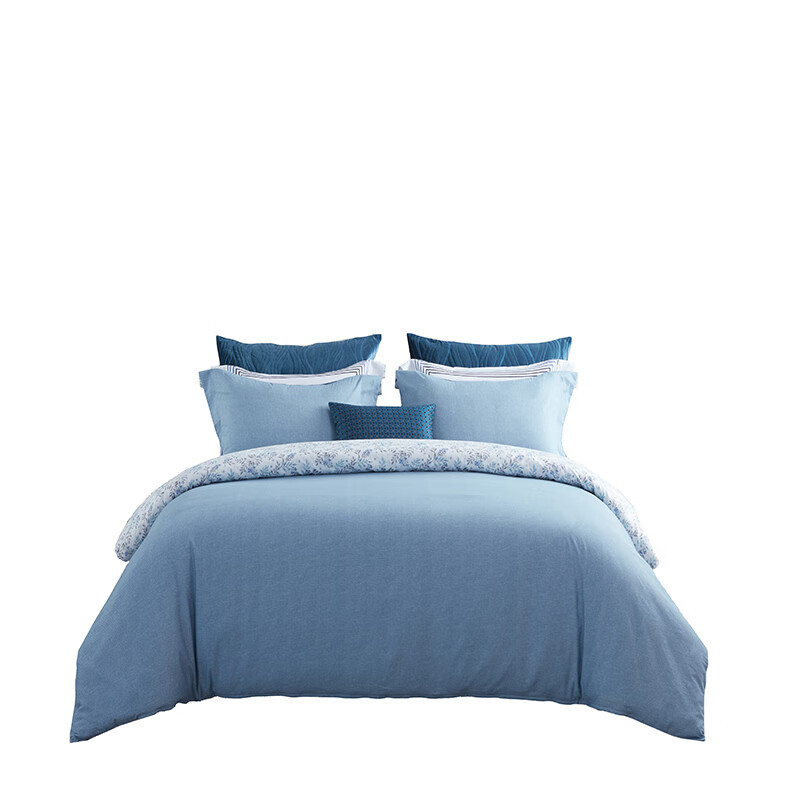 梦洁家纺 纯棉印花四件套:微风 200x230cm