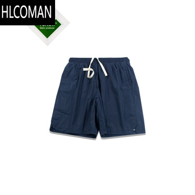 HLCOMANDetourStudio日系宽松休闲五分短裤杜邦特氟龙防水速干沙滩短裤男