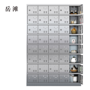 岳滩304不锈钢食堂带锁餐具柜40门碗柜餐盘柜钥匙锁1800*1200*300