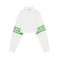 高田贤三(Kenzo)女士短款棉质卫衣经典衣领拉链运动oversize宽松