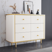 欧梵森 意式轻奢岩板斗柜现代简约家用收纳柜多层储物柜子小户型五斗柜六斗柜带抽屉卧室靠墙边柜