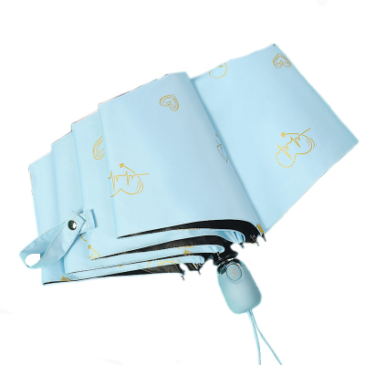 宝迪妮晴雨伞女折叠晴雨两用黑胶伞遮阳遮雨防晒防紫外线全自动雨晴太阳伞2020新款小清新小女孩