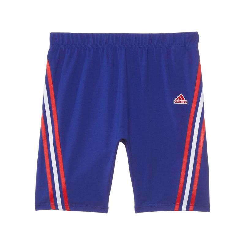 阿迪达斯(adidas)adidas女士运动高腰弹力三线条自行车短裤