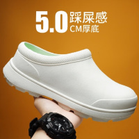 铸固 厨师鞋透气防滑防水防油厨房鞋男春秋工作鞋护士鞋雨鞋女水鞋黑色 白色 39/40