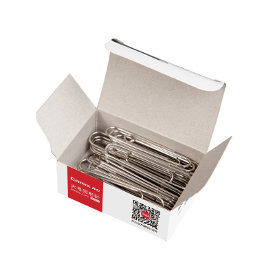 齐心 B3503 大号回形针 50mm 50枚/盒 镍