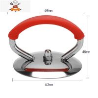 (不锈钢)通用锅盖顶帽锅盖把手提手盖珠盖帽头帽锅盖头锅盖配件 敬平 吊环+红硅胶套 (小孔通用)锅具配件
