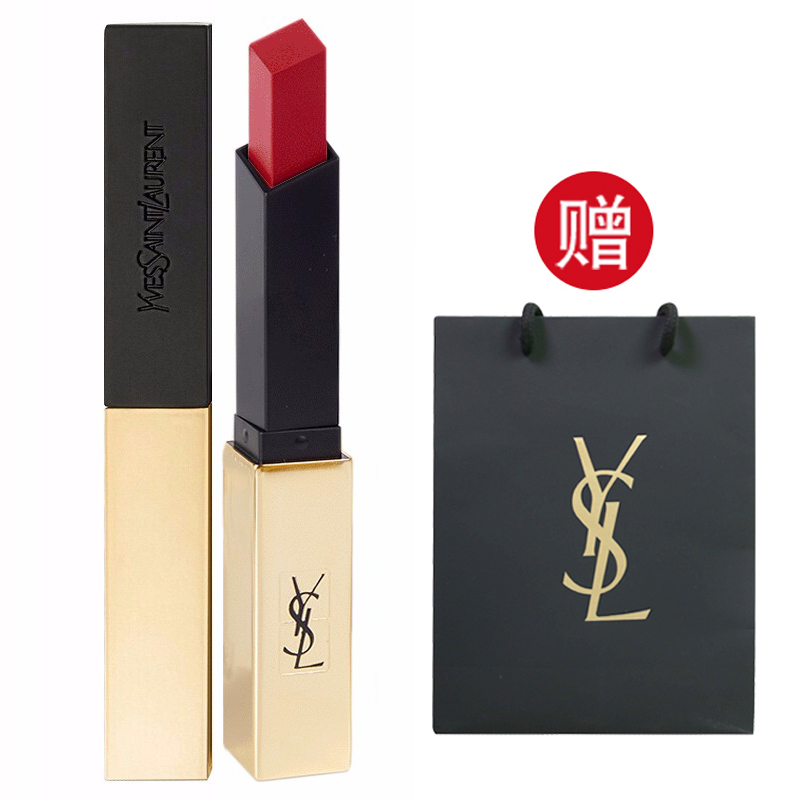 圣罗兰(ysl)小金条细管哑光雾面口红唇膏 2.2g 21#海报色