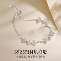 s925纯银此生有杏手链女ins小众感简约手饰银杏叶手镯情人节礼物