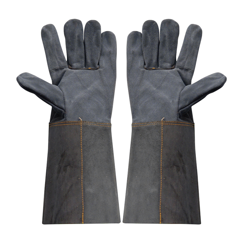 翌嘉YJ5121717电焊手套长款劳保防护隔热手套加长双层电焊手套(12双)