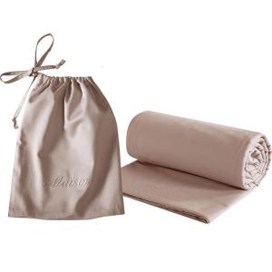 家柏饰(CORATED)家纺60支全棉旅行隔脏睡袋住酒店出差床单被套便携式隔脏袋 60S长绒棉纯色防脏袋-卡其色 120x215cm