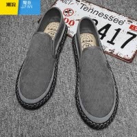 聚范千层底老北京布鞋鞋子透气软底一脚蹬男鞋夏季懒人鞋休闲帆布男士
