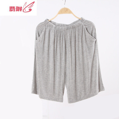 夏季加肥加大码家居裤薄款男睡裤宽松肥佬胖子休闲短裤弹力费琳