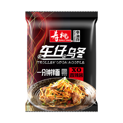 寿桃车仔乌冬面香辣酱非油炸1分钟拌面速食方便面捞面220g/包