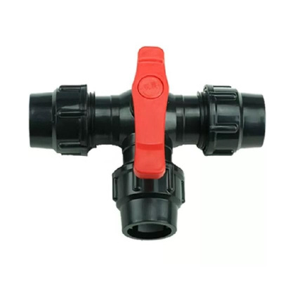 伟鹏双兴 PE快接三通球阀 40黑色(1.2寸) 个